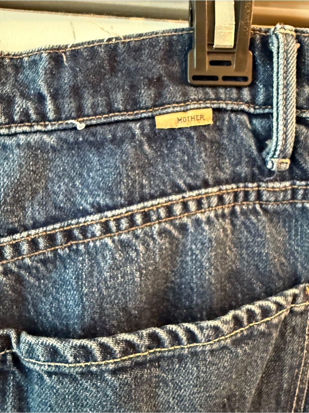 MOTHER Wide-Leg Dark Blue Jeans - Picture 7 of 15